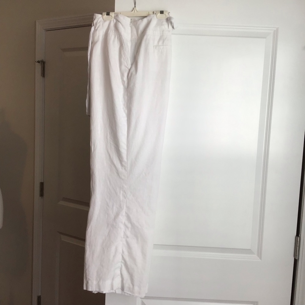 Whit linen pants - 16